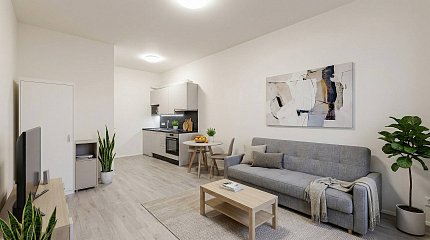 Prodej bytu 1+kk 26 m², V zahradách, Praha-Libeň