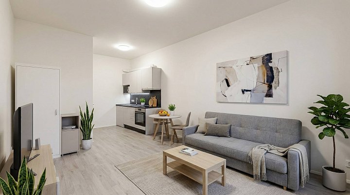 Prodej bytu 1+kk 26 m², V zahradách, Praha-Libeň